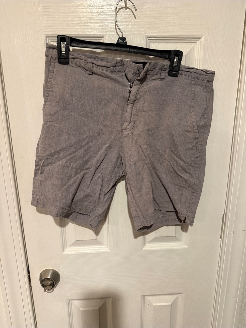 21men Men's Flat Front Shorts - Light Gray